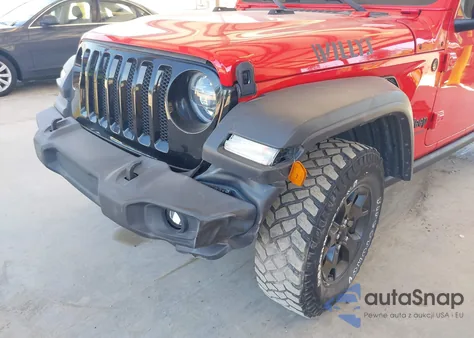 2020 Jeep Wrangler Unlimited Willys 4X4 z USA, uszkodzony, nr VIN 1C4HJXDG1LW251062